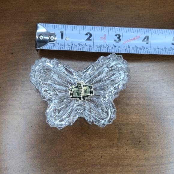 Crystal Butterfly Decorative Trinket Dish Miniature - Picture 5 of 8